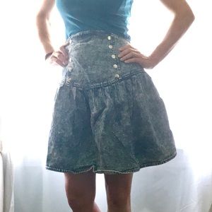 • enchanté • vintage high waist denim skirt